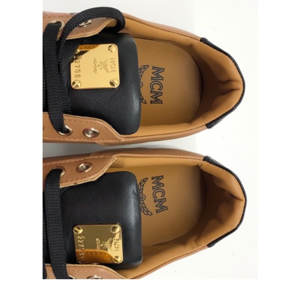 ❌SOLD❌ MCM Limited Edition Logo Cognac Sneakers - Picture 9 of 12